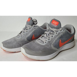Nike Revolution 3 Womens Size‎ 6 Gray Orange White 819302-002 Running Shoes